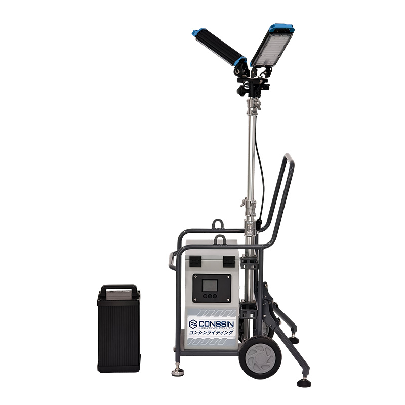 MKT2-100 移動式花びら投光器  (カートリッジ式バッテリー搭載)